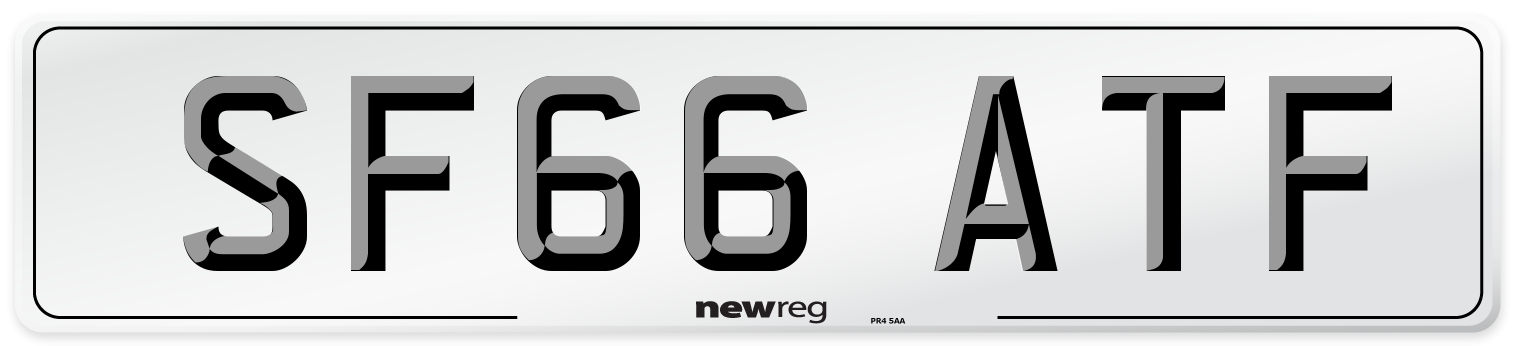 SF66 ATF Number Plate from New Reg